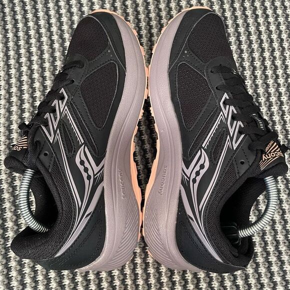 Saucony Cohesion Tr14 Trail Running Shoe black/pink/purple women’s size 7 - Picture 9 of 10